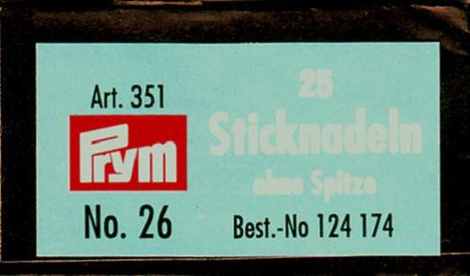 Sticknadeln ohne Sp. ST 26 0,60 x 34 mm silberfarbig