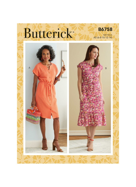 B6758 Damen Kleid, Butterick
