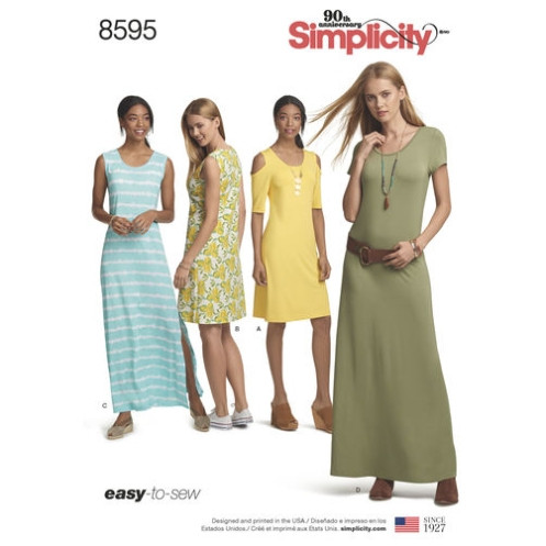 S8595 Damen Kleid, Simplicity