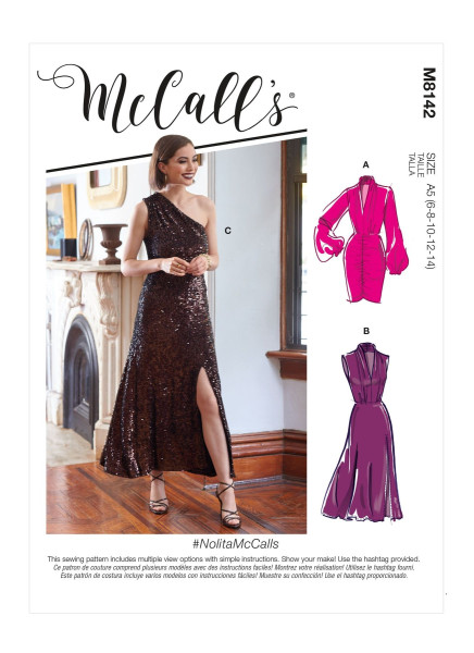 M8142 Damen Kleid, Schnittmuster von McCalls