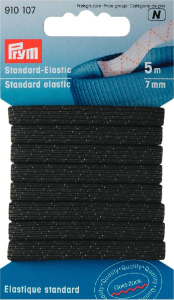 Standard-Elastic 7 mm schwarz