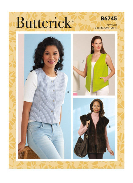 B6745 Damen Westen, Butterick