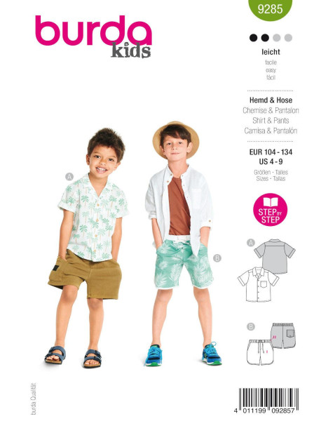 Schnittmuster Kinder Hemd udn Shorts