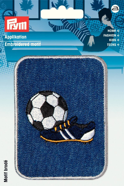 Applikation Patch rechteckig Fußball