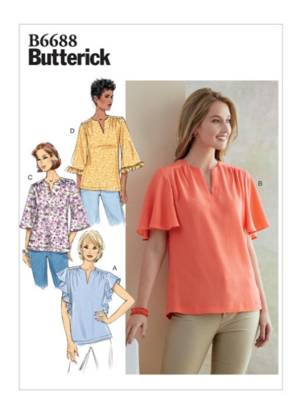 B6688 Damen Top, Butterick