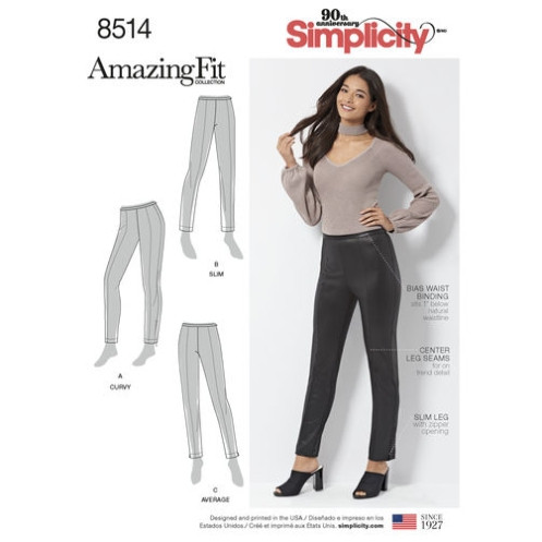 S8514 Hose, Schnittmuster von Simplicity