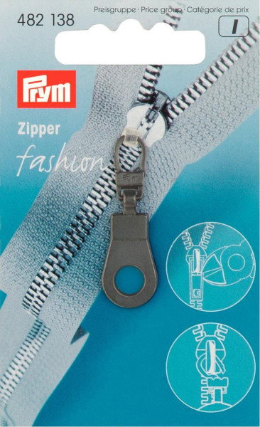 Fashion-Zipper Öse schwarz