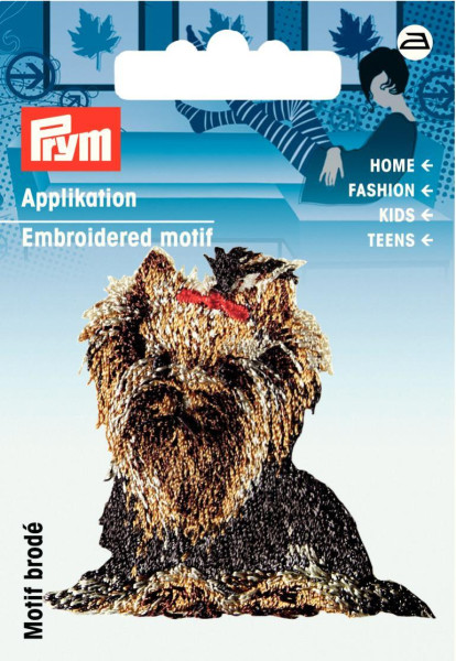 Applikation Yorkshire Terrier braun