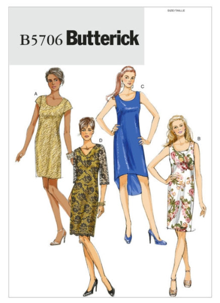 B5706 Damen Kleid, Butterick