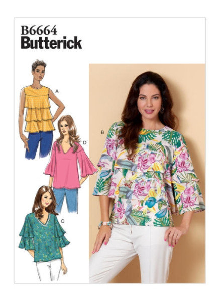 B6664 Damen Top, Butterick