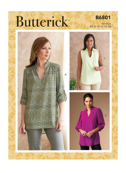 B6801 Damen Top, Butterick