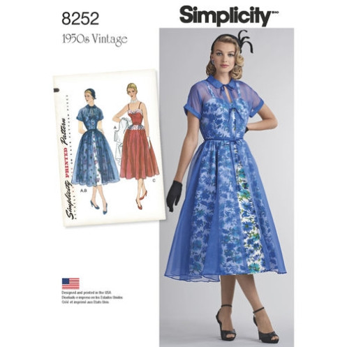 S8252 1950er Damen Kleid, Simplicity