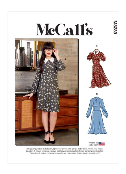 M8239 Damen Kleid, Schnittmuster von McCalls