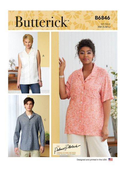 B6846 Shirts Unisex, Butterick