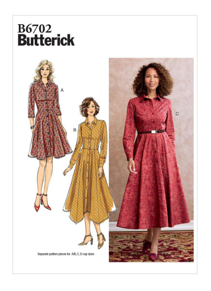 B6702 Damen Kleid, Butterick