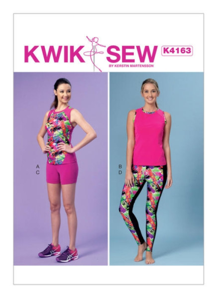 Damen Leggings Shorts Top, KwikSew K4163