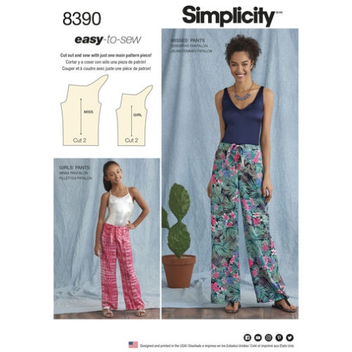 S8390 Krawatte Damen Hose, Simplicity