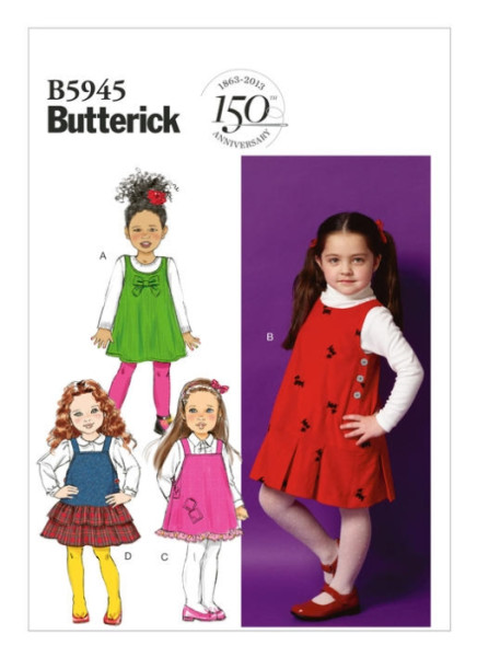 B5945 Mädchen Trägerkleid, Butterick