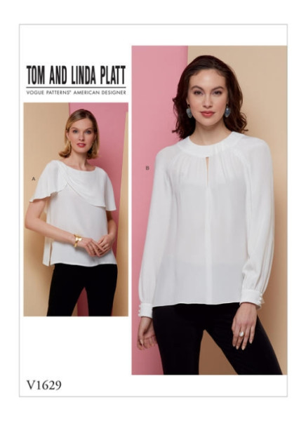 V1629 Damen Top, Schnittmuster von Vogue