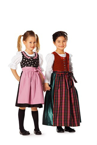 9509 Mädchen-Dirndl, Schnittmuster von Burda