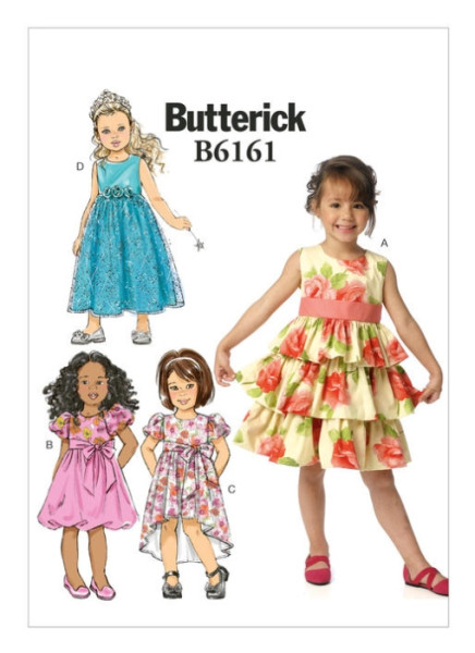 B6161 Mädchen Kleid, Schnittmuster von Butterick