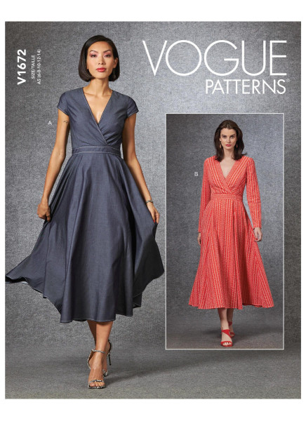 V1672 Damen Kleid, Schnittmuster von Vogue