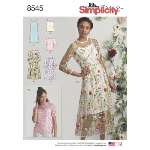 S8545 Damen Top Kleid, Simplicity