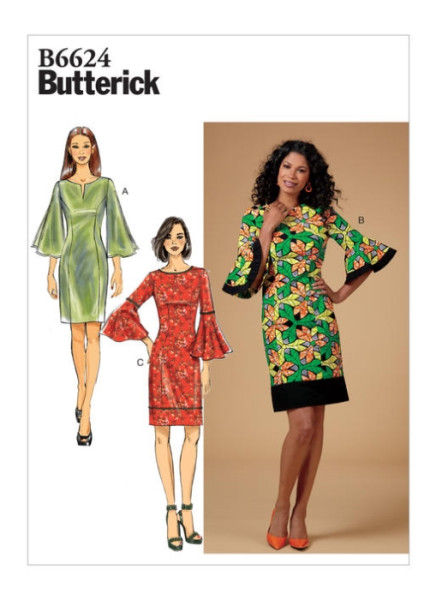 B6624 Damen Kleid, Butterick