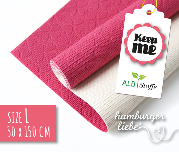 KEEP ME Anti-Rutsch-Matte pink/weiß