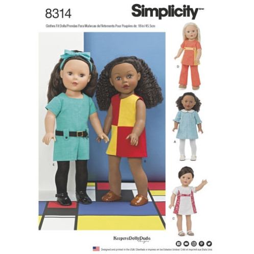 S8314 Kleidung Puppe, Simplicity