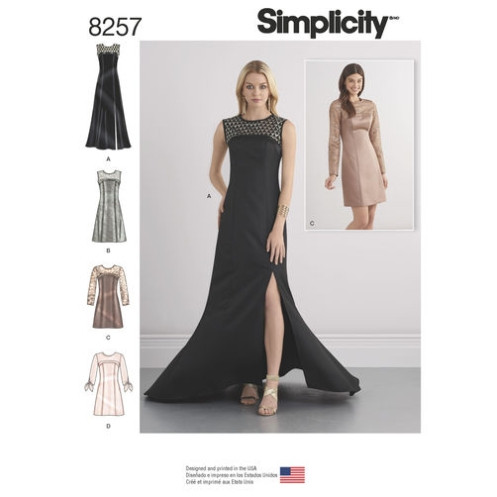 S8257 Damen Kleid Kleidchen, Simplicity