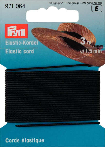 Elastic-Kordel 1,5 mm schwarz
