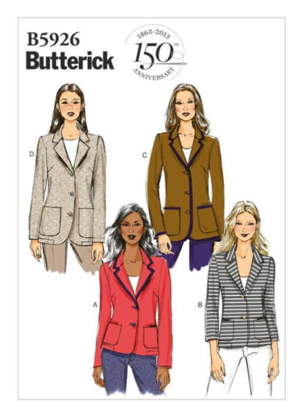 B5926 Damen Kragen, Butterick