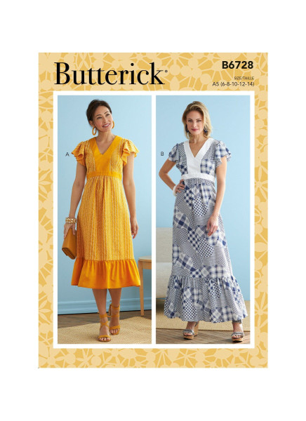 B6728 Damen Kleid, Butterick