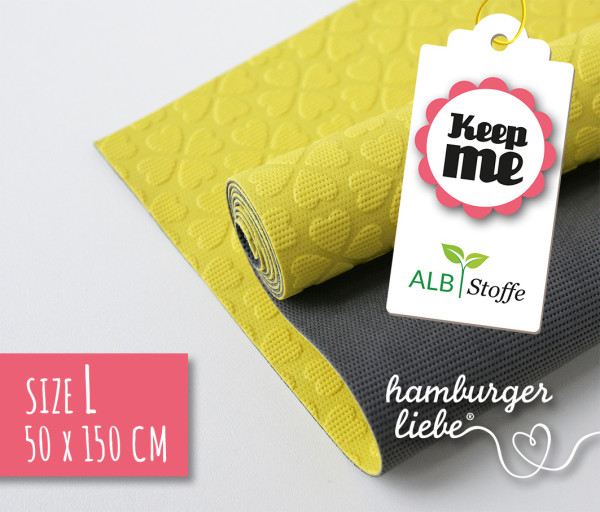 KEEP ME Anti-Rutsch-Matte gelb/grau