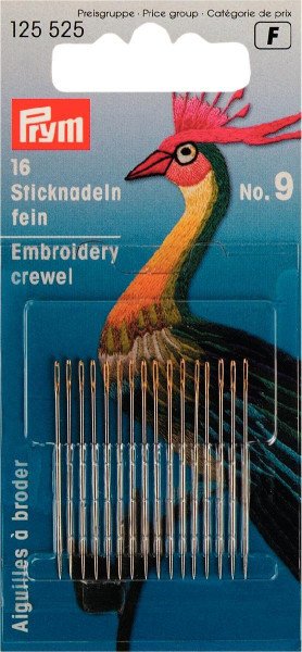 Crewelnadeln ST 9 0,60 x 35 mm silberfarbig/goldfarbig