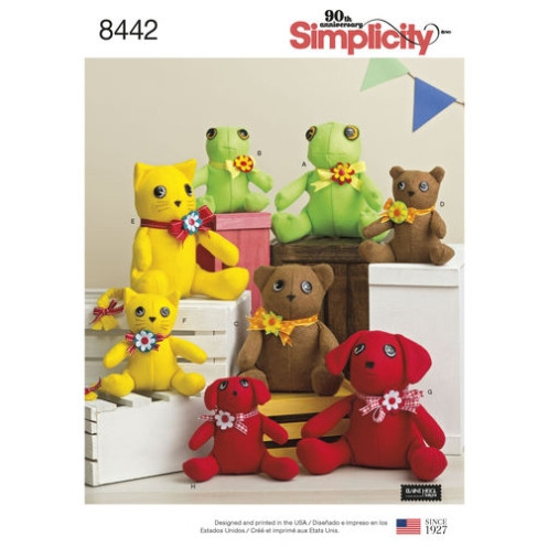 S8442 Tiere, Schnittmuster von Simplicity