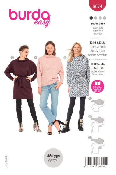 6074 Shirt, Schnittmuster von Burda