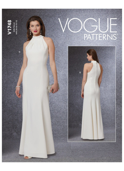 V1748 Damen Kleid, Schnittmuster von Vogue