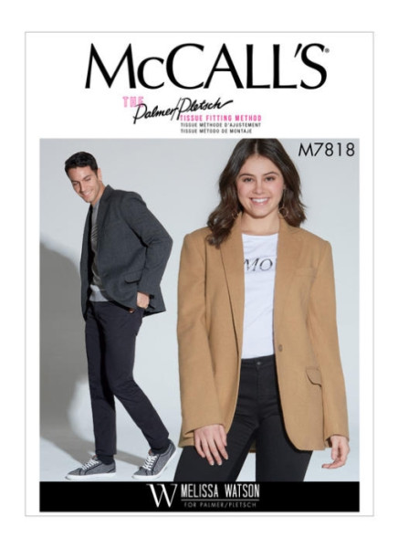 M7818 Unisex Jackett, McCalls