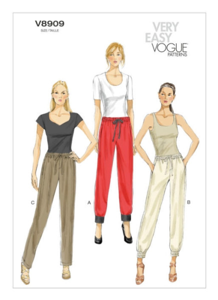 V8909 Damen Hose, Schnittmuster von Vogue