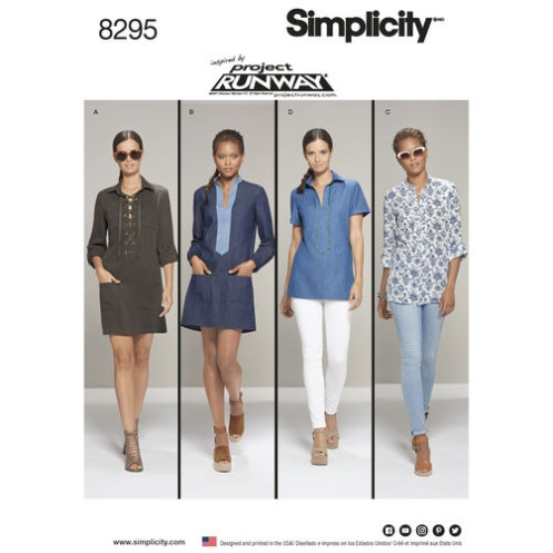 S8295 Damen Tunika Kleid Projekt, Simplicity