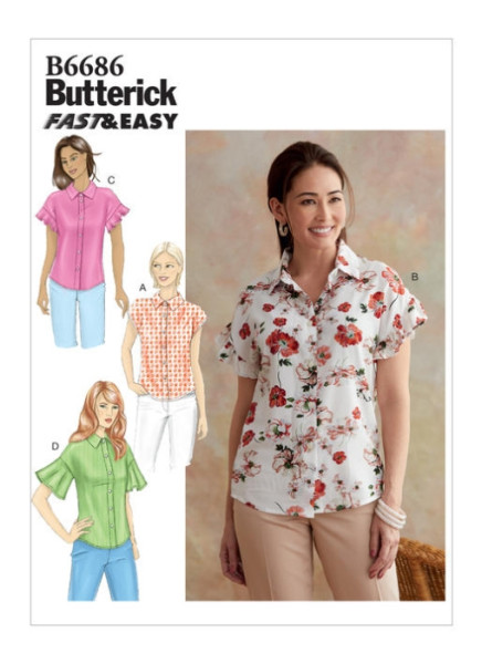 B6686 Damen Top, Butterick