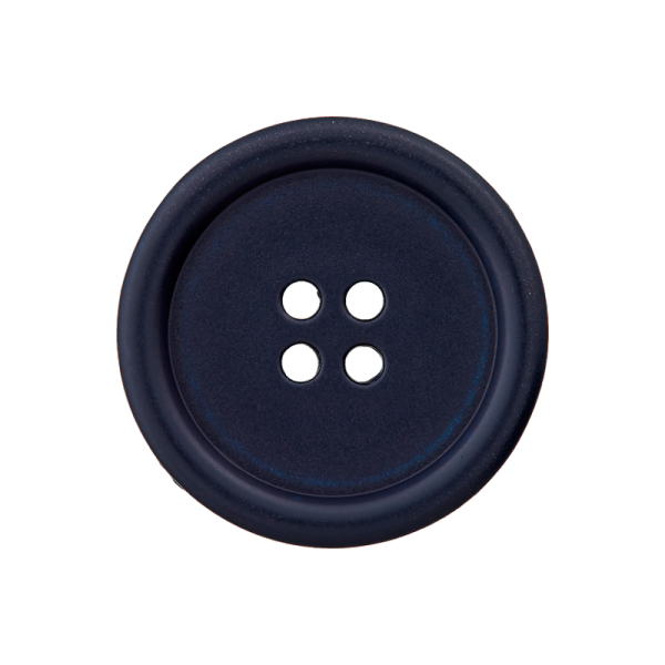 4-Loch-Knopf blau Kunststoff (Recycling)