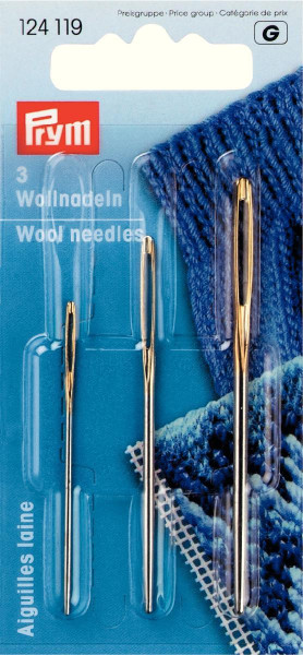 Woll-Nadel ohne Spitze ST 1,3,5 silberfarbig/goldfarbig