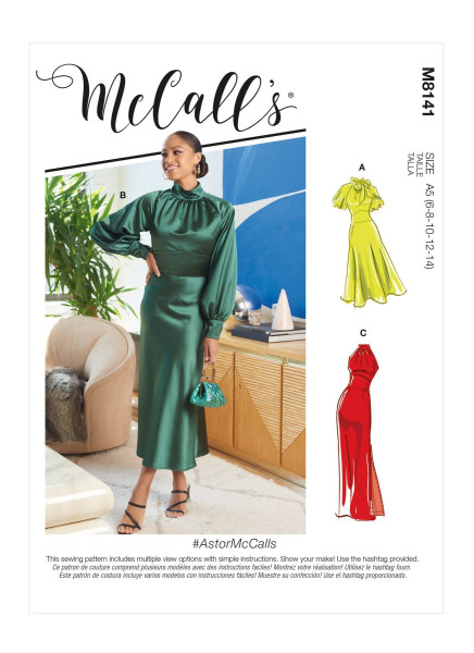 M8141 Damen Kleid, Schnittmuster von McCalls