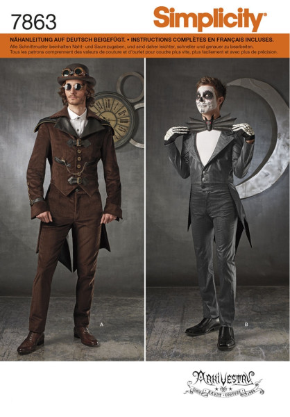 7863 Steampunk und Halloween Kostüm, Simplicity