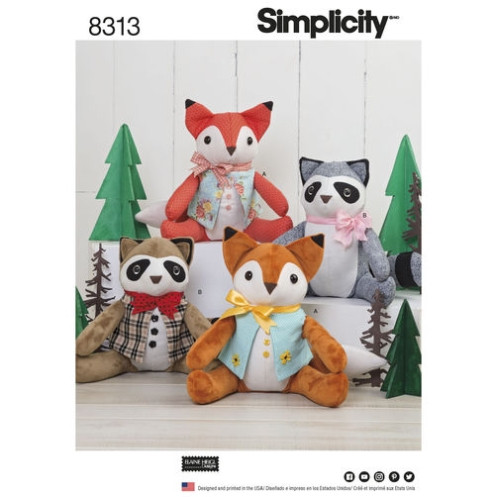 S8313 Tiere, Schnittmuster von Simplicity