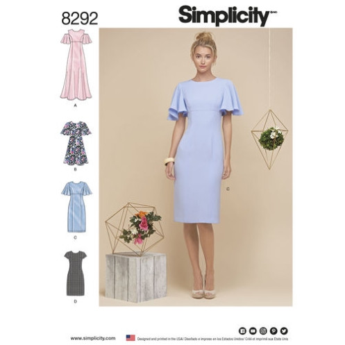 S8292 Damen Kleid, Simplicity