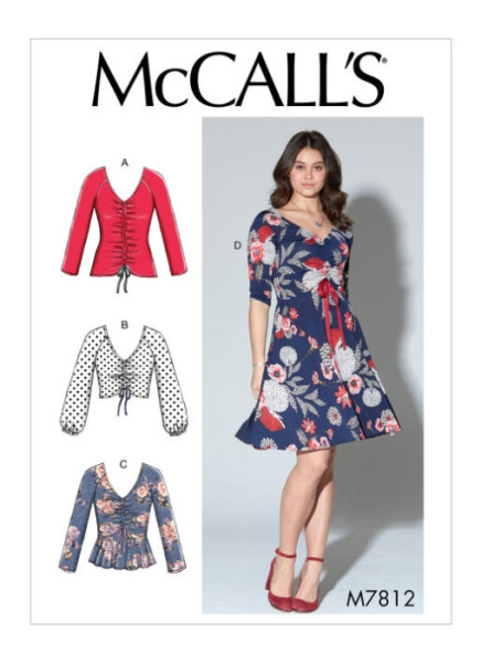 M7812 Damen Tops Kleid, McCalls